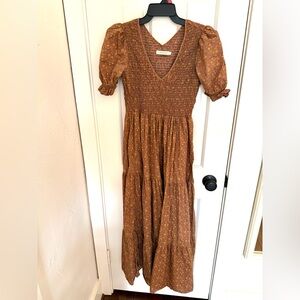 Christy Dawn Brown Floral Dress